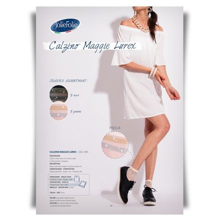Calzino Maggie Lurex mintás bokafix